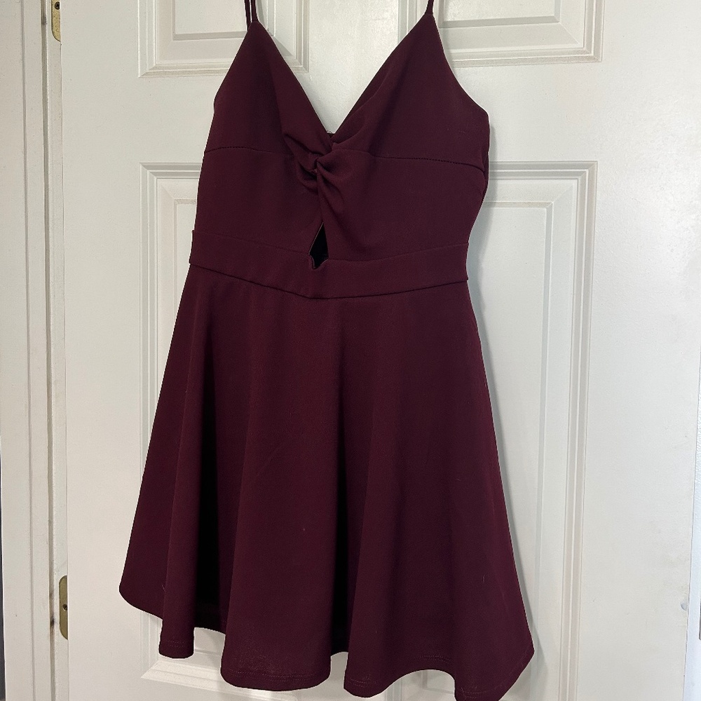 Plum homecoming dress